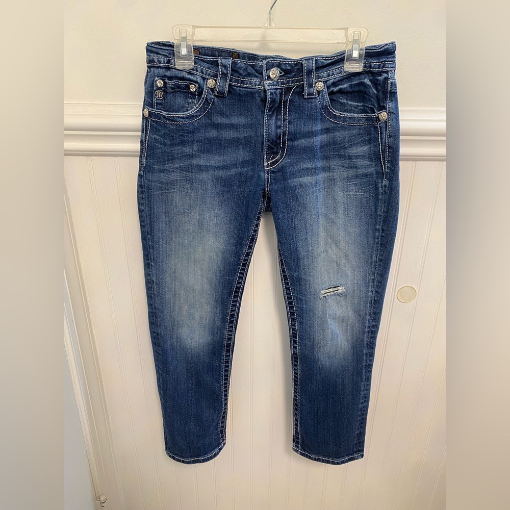Miss Me Dark Blue Capri Jeans